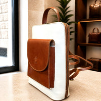 Fiammetta Convertible Hand-Dyed Italian Leather Backpack - Leather Italiano