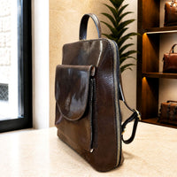 Fiammetta Convertible Hand-Dyed Italian Leather Backpack - Leather Italiano