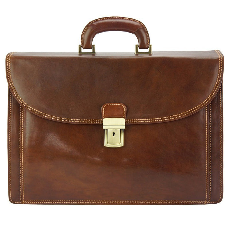 Filippo Leather Business Briefcase - Leather Italiano