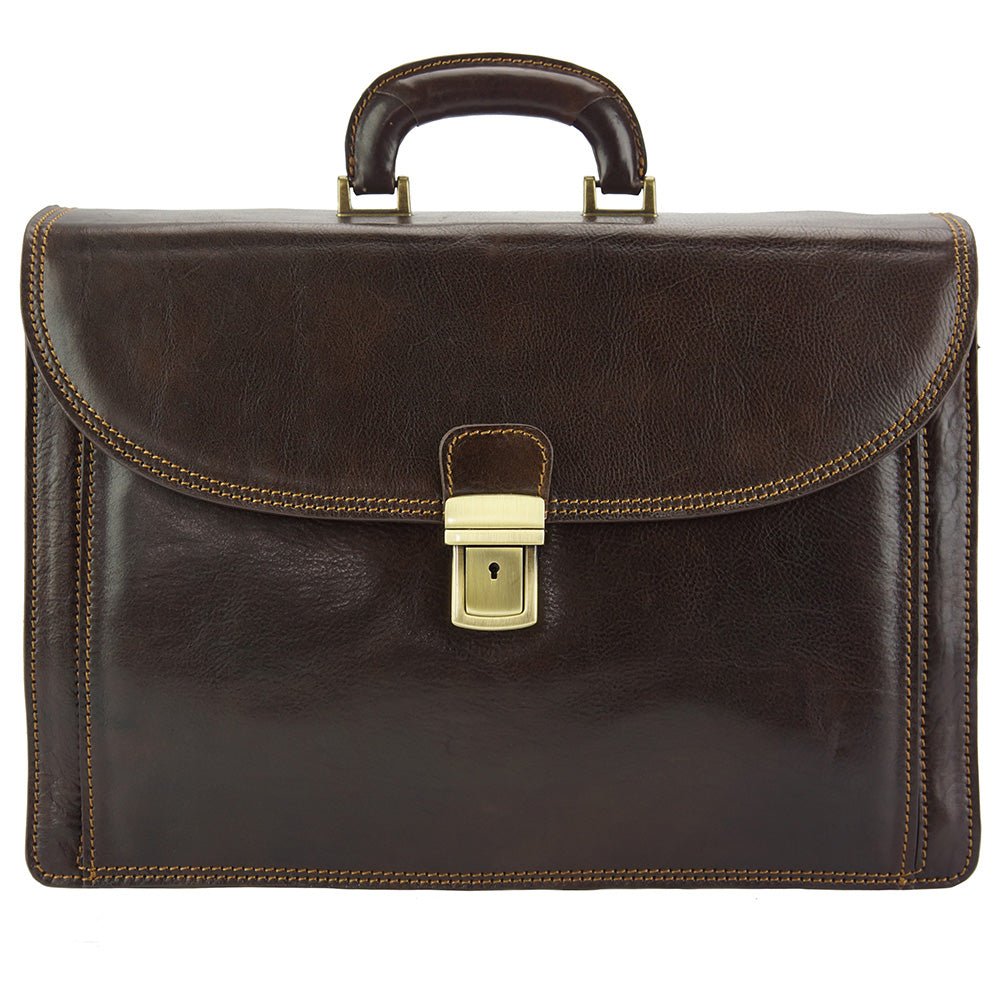 Filippo Leather Business Briefcase - Leather Italiano