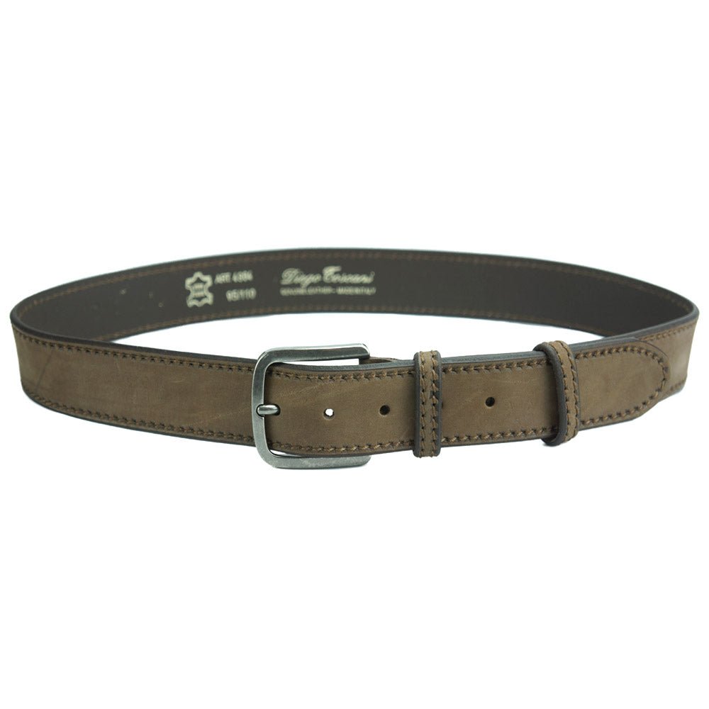 Fiorentino Men's Leather Belt: Full - Grain, Handcrafted (40mm Width) - Leather Italiano