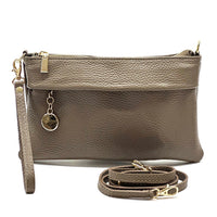 Fiorina Italian Leather Clutch Bag – Elegant Pochette for Day & Evening - Leather Italiano