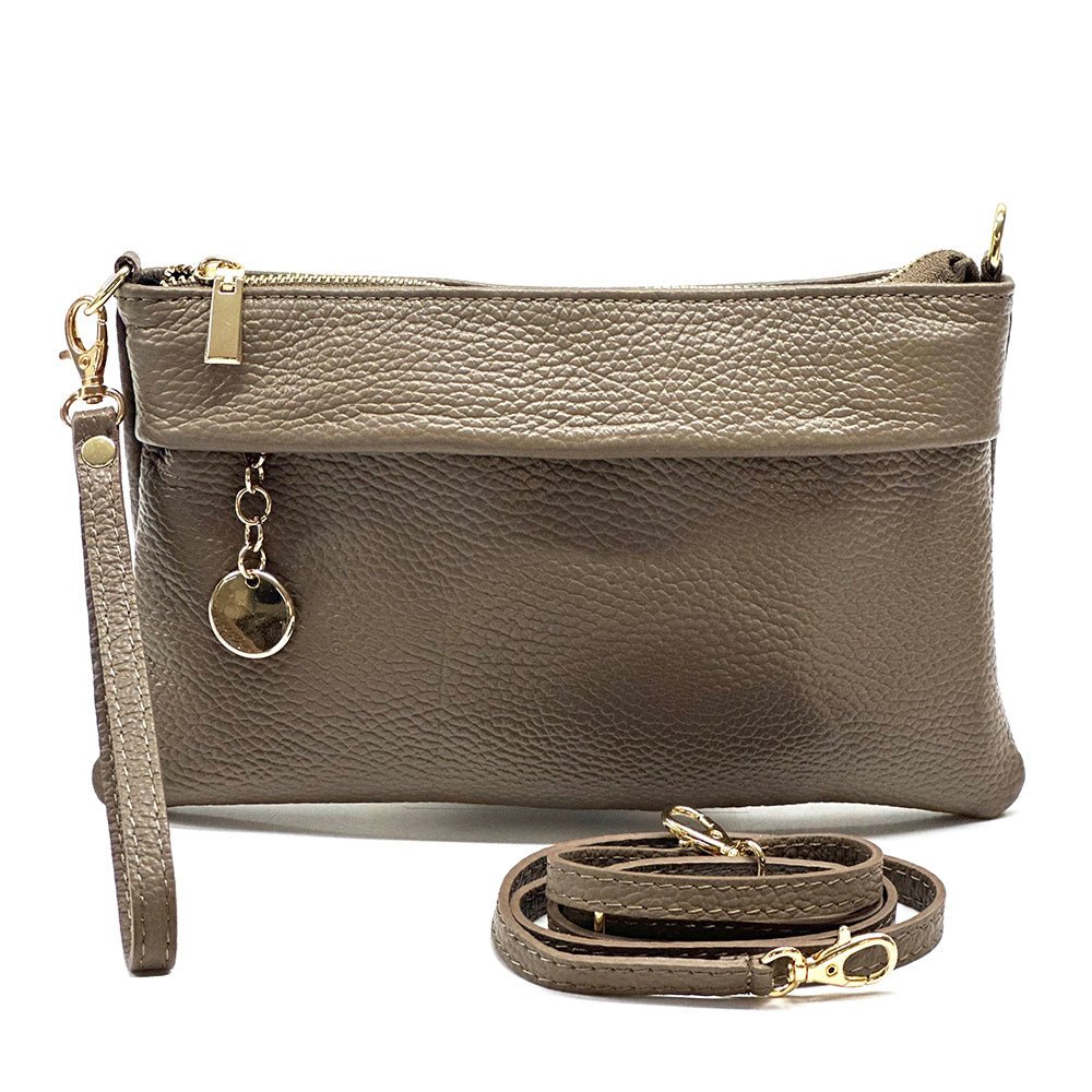 Fiorina Italian Leather Clutch Bag – Elegant Pochette for Day & Evening - Leather Italiano