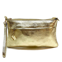 Fiorina Italian Leather Clutch Bag – Elegant Pochette for Day & Evening - Leather Italiano