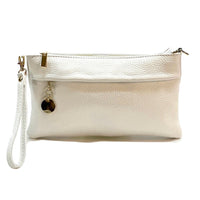 Fiorina Italian Leather Clutch Bag – Elegant Pochette for Day & Evening - Leather Italiano