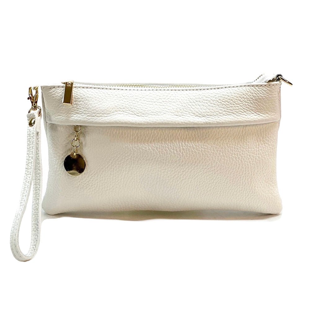 Fiorina Italian Leather Clutch Bag – Elegant Pochette for Day & Evening - Leather Italiano
