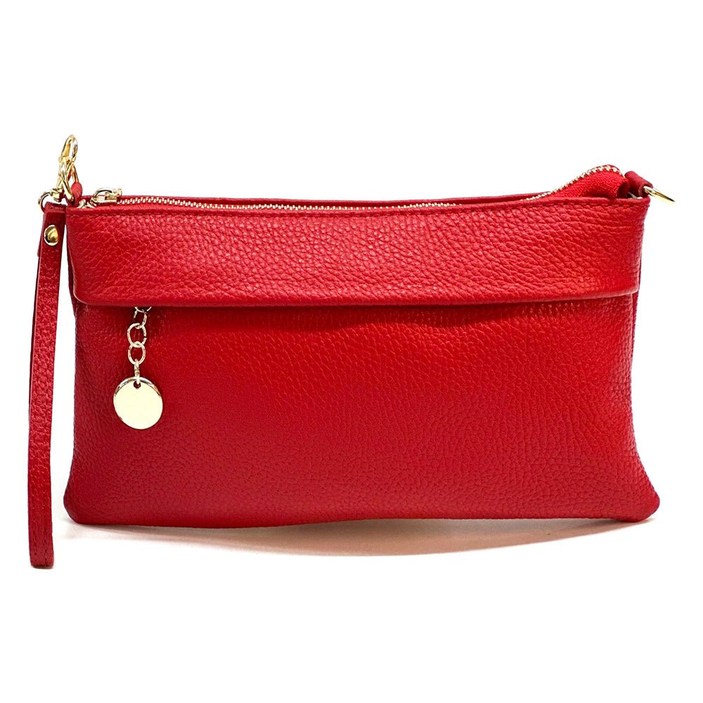 Fiorina Italian Leather Clutch Bag – Elegant Pochette for Day & Evening - Leather Italiano