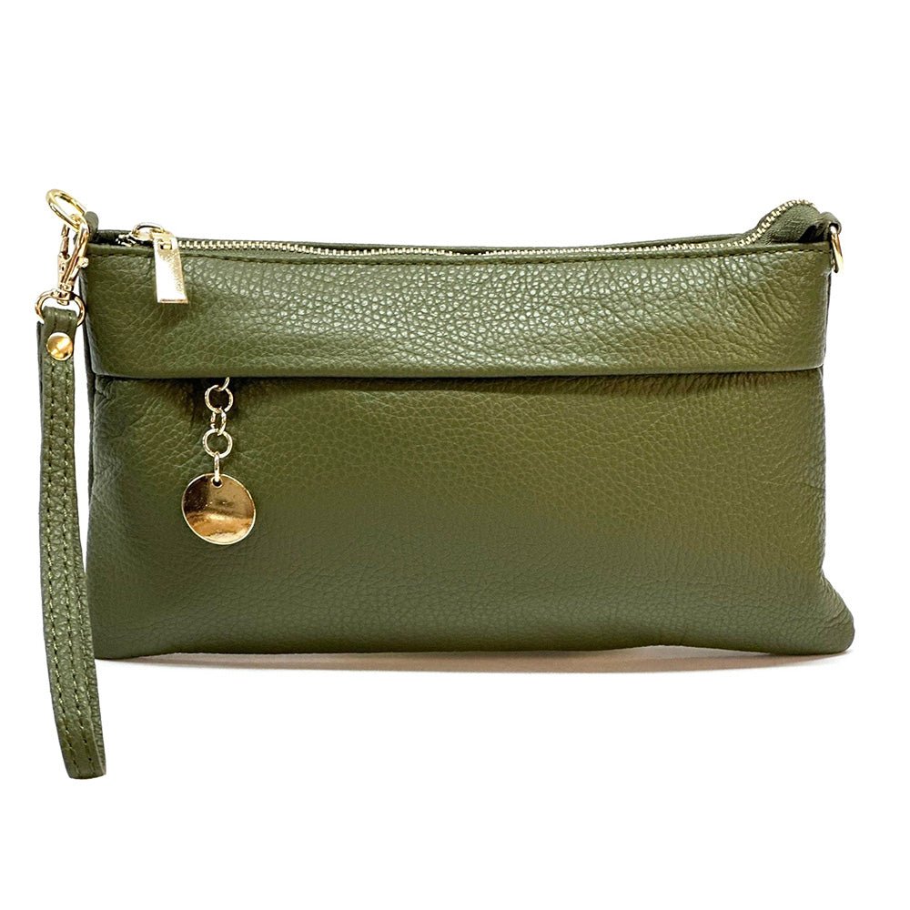 Fiorina Italian Leather Clutch Bag – Elegant Pochette for Day & Evening - Leather Italiano