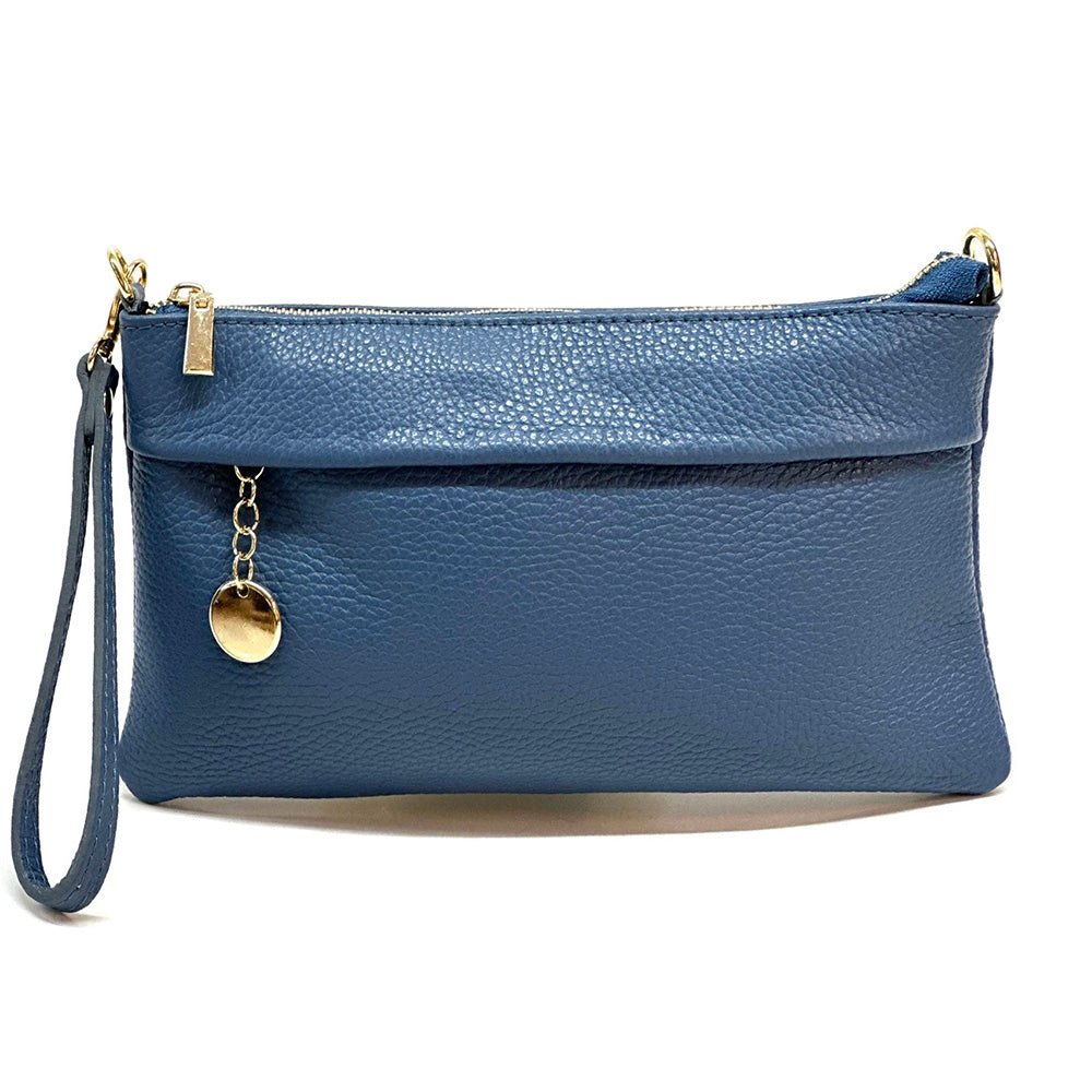 Fiorina Italian Leather Clutch Bag – Elegant Pochette for Day & Evening - Leather Italiano