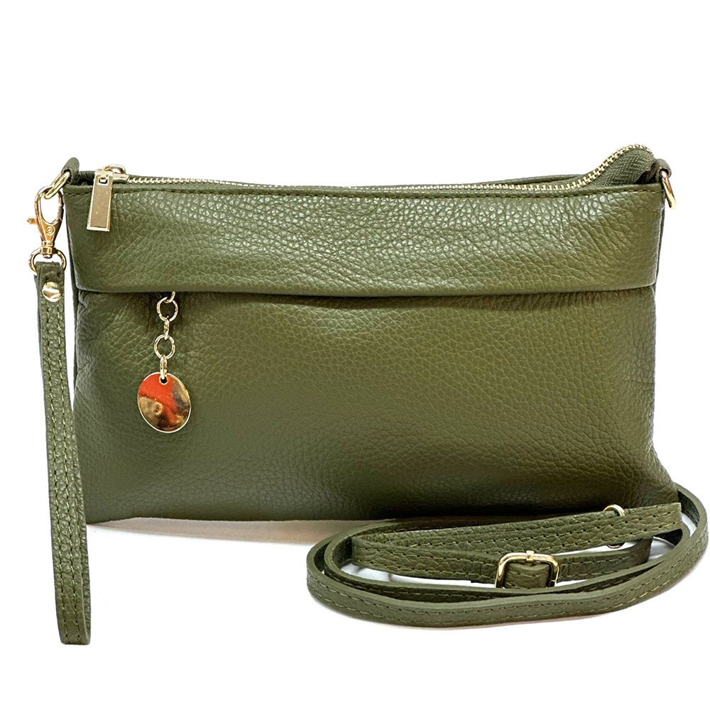 Fiorina Italian Leather Clutch Bag – Elegant Pochette for Day & Evening - Leather Italiano