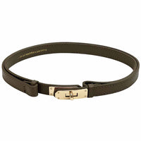 Firenze Lock – Italian Handmade Leather Belt with Gold Lock Buckle - Leather Italiano
