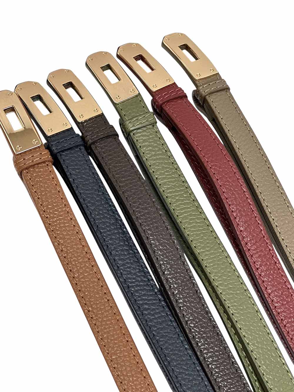 Firenze Lock – Italian Handmade Leather Belt with Gold Lock Buckle - Leather Italiano