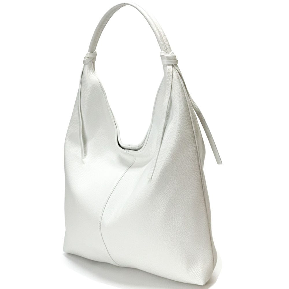 Flavia Italian Cow Leather Hobo Bag - Leather Italiano