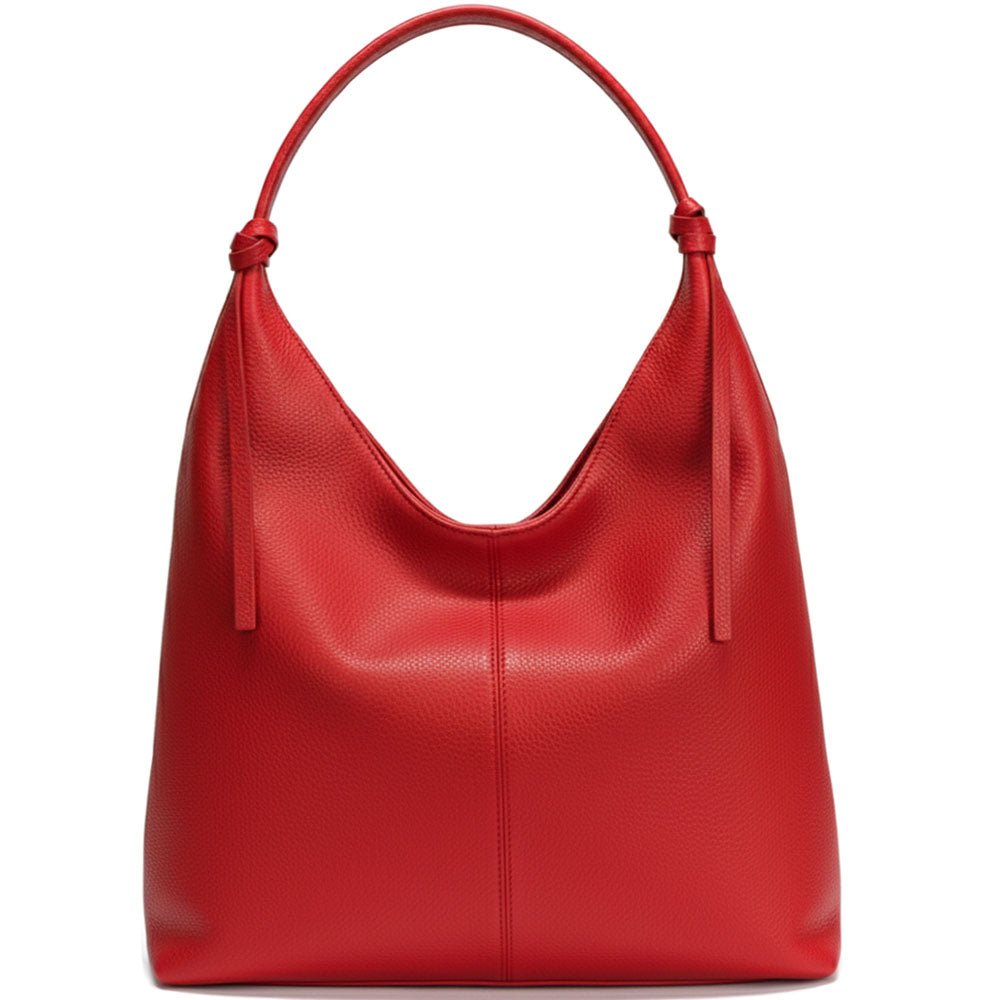 Flavia Italian Cow Leather Hobo Bag - Leather Italiano