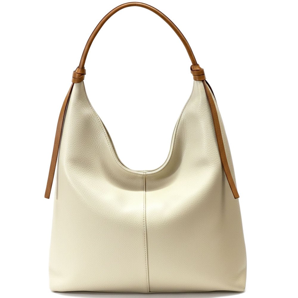 Flavia Italian Cow Leather Hobo Bag - Leather Italiano
