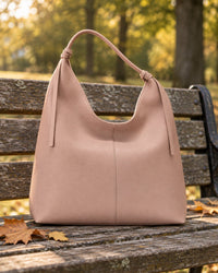 Flavia Italian Leather Hobo Bag - Leather Italiano