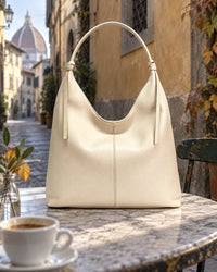 Flavia Italian Leather Hobo Bag - Leather Italiano