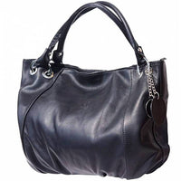 Florence Black Leather Hobo Bag - Leather Italiano