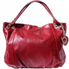 Florence bordeaux leather hobo bag front view