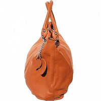 florence tan leather hobo bag side view