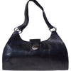 Front View of Florina GM Black Leather Side Bag