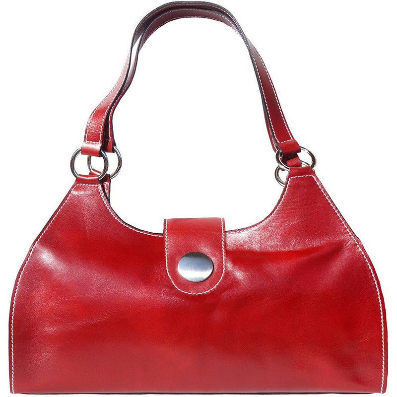 Front View of Florina GM Red Leather Side Bag