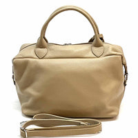 Florine Leather Handbag – Handmade in Florence with Printed Woven - Effect Finish - Leather Italiano