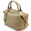 Florine Leather Handbag – Handmade in Florence with Printed Woven - Effect Finish - Leather Italiano