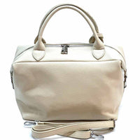 Florine Leather Handbag – Handmade in Florence with Printed Woven - Effect Finish - Leather Italiano