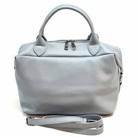 Florine Leather Handbag – Handmade in Florence with Printed Woven - Effect Finish - Leather Italiano