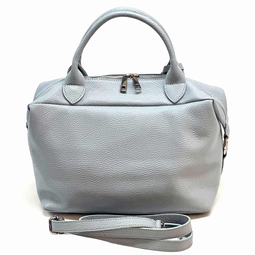 Florine Leather Handbag – Handmade in Florence with Printed Woven - Effect Finish - Leather Italiano