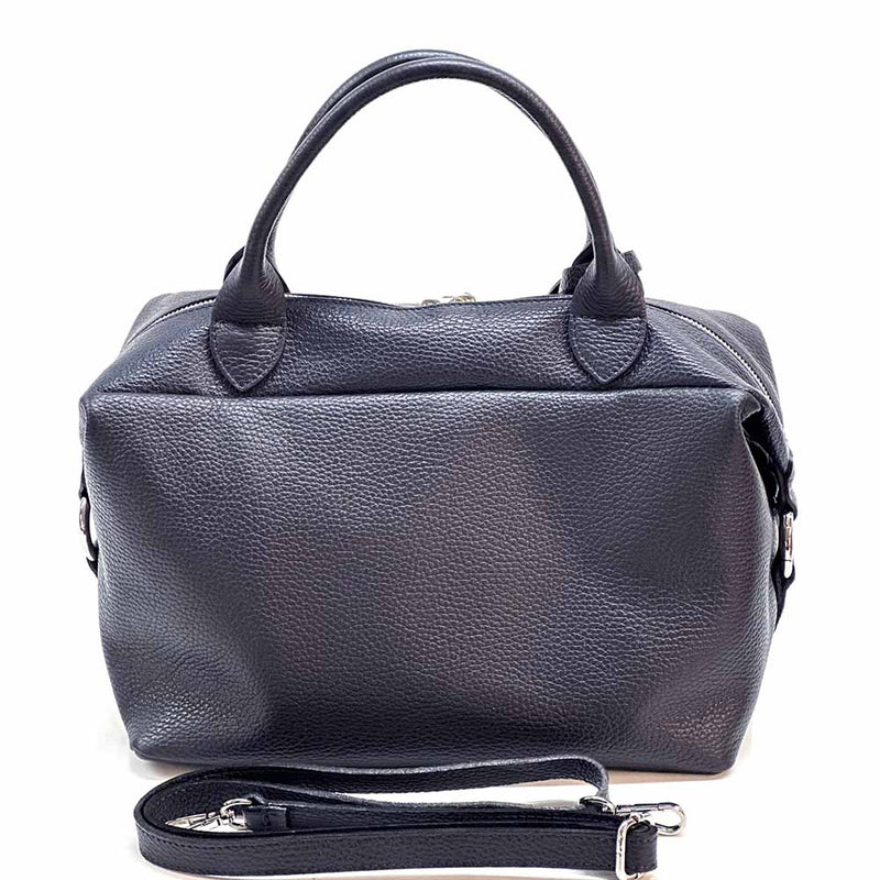 Florine Leather Handbag – Handmade in Florence with Printed Woven - Effect Finish - Leather Italiano