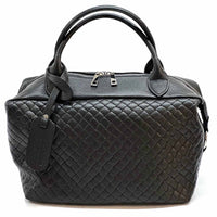 Florine Leather Handbag – Handmade in Florence with Printed Woven - Effect Finish - Leather Italiano