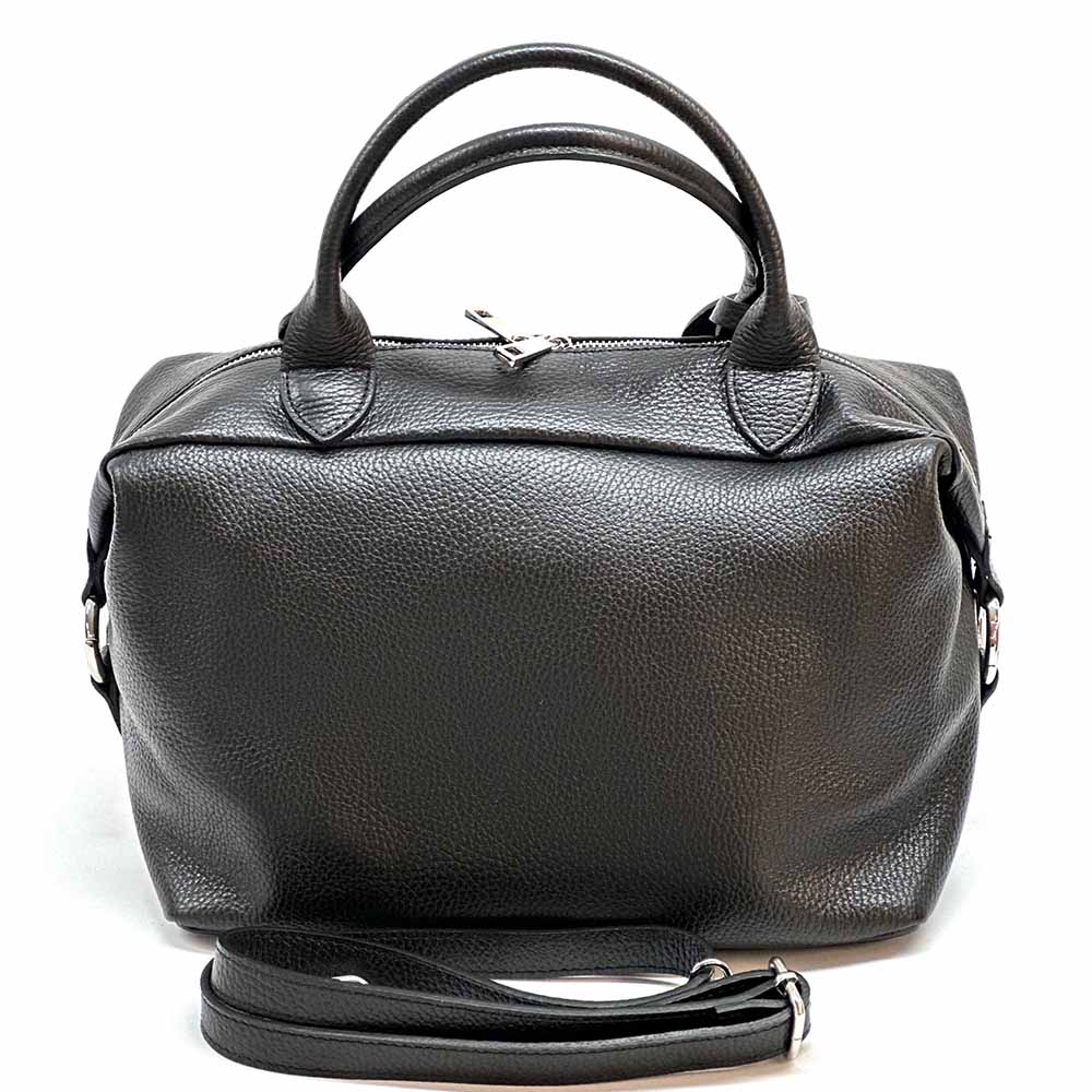 Florine Leather Handbag – Handmade in Florence with Printed Woven - Effect Finish - Leather Italiano