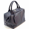 Florine Leather Handbag – Handmade in Florence with Printed Woven - Effect Finish - Leather Italiano