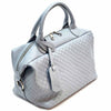 Florine Leather Handbag – Handmade in Florence with Printed Woven - Effect Finish - Leather Italiano
