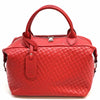 Florine Leather Handbag – Handmade in Florence with Printed Woven - Effect Finish - Leather Italiano