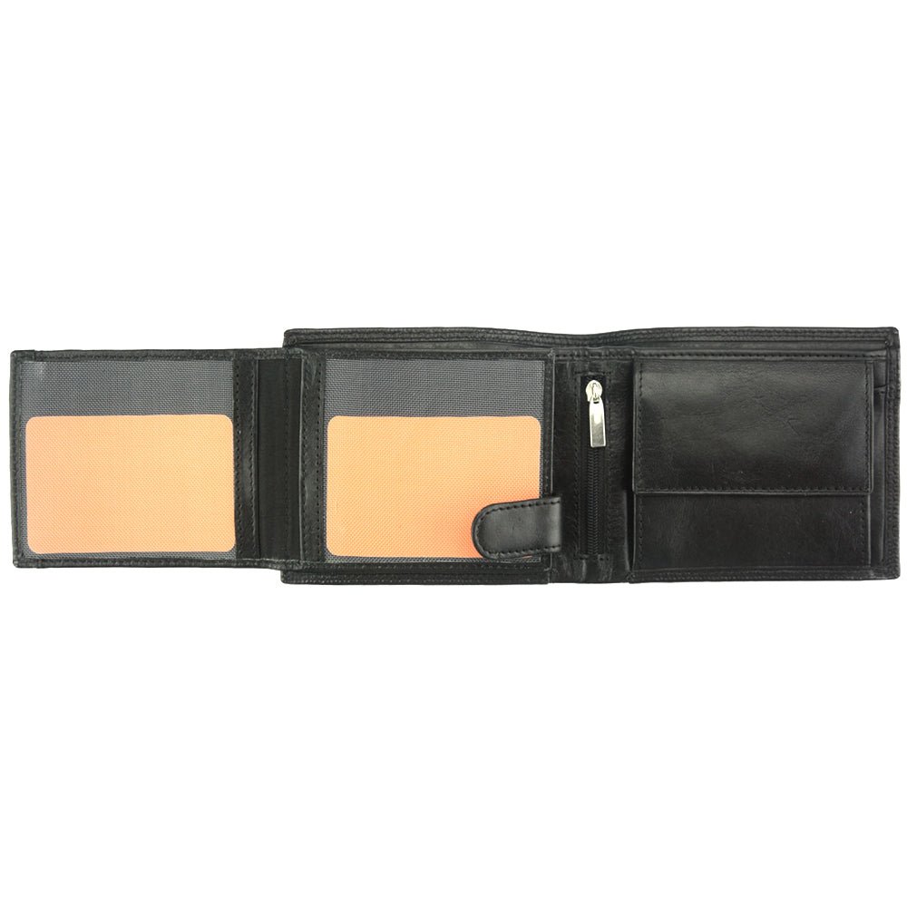 Francesco V: Italian Leather Coin Wallet - Leather Italiano