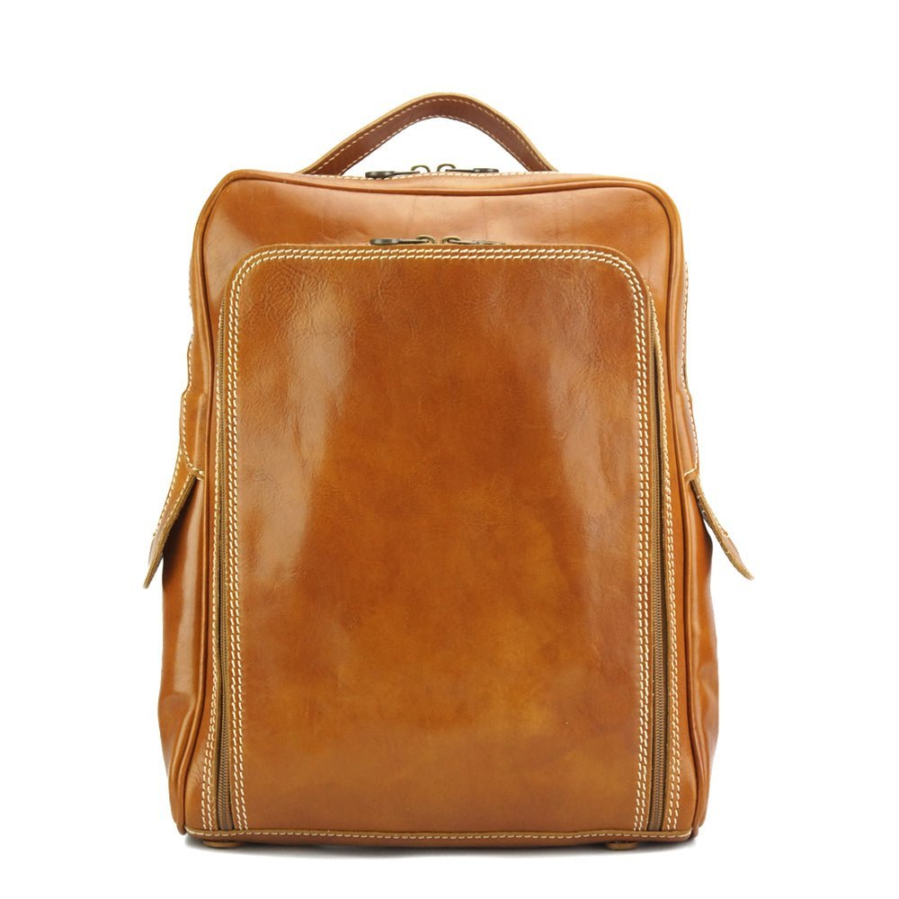 Gabriele leather backpack - Leather Italiano