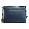 Back View of Gaspare Oversized Blue Leather Clutch Bag