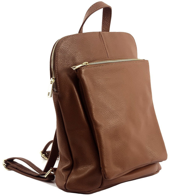 Ghita Italian Leather Backpack – Handmade Elegance with Spacious Practicality - Leather Italiano