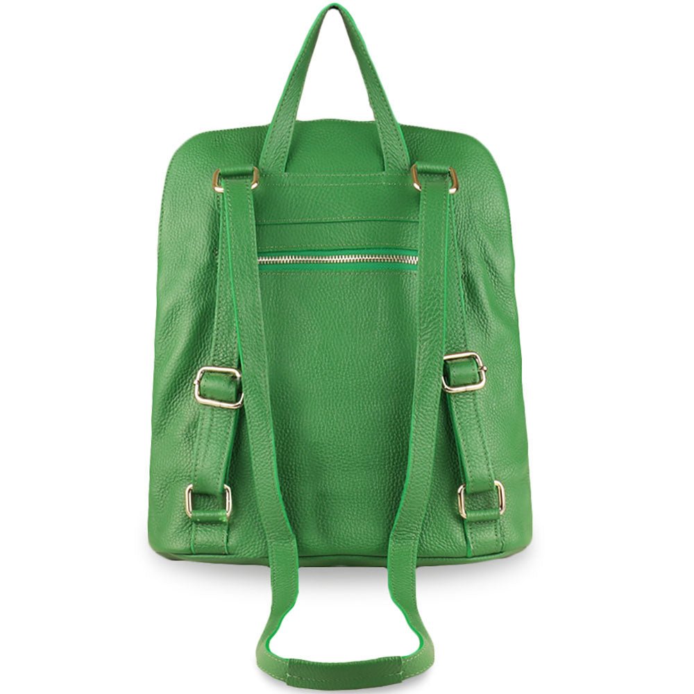 Ghita Italian Leather Backpack – Handmade Elegance with Spacious Practicality - Leather Italiano