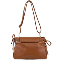 Gioia Structured Leather Flap Shoulder Bag - Leather Italiano