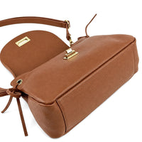 Gioia Structured Leather Flap Shoulder Bag - Leather Italiano