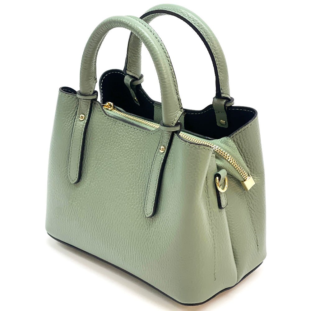 Giuseppina Italian Cowhide Leather Handbag – Chic, Compact & Structured - Leather Italiano