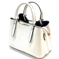 Giuseppina Italian Cowhide Leather Handbag – Chic, Compact & Structured - Leather Italiano