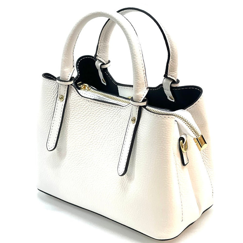 Giuseppina Italian Cowhide Leather Handbag – Chic, Compact & Structured - Leather Italiano