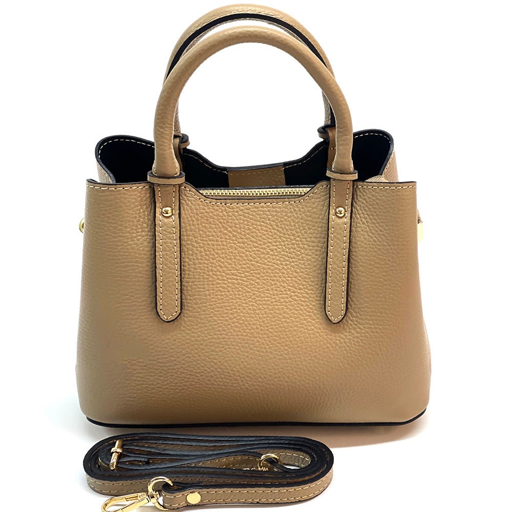 Giuseppina Italian Cowhide Leather Handbag – Chic, Compact & Structured - Leather Italiano