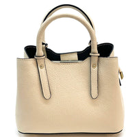 Giuseppina Italian Cowhide Leather Handbag – Chic, Compact & Structured - Leather Italiano
