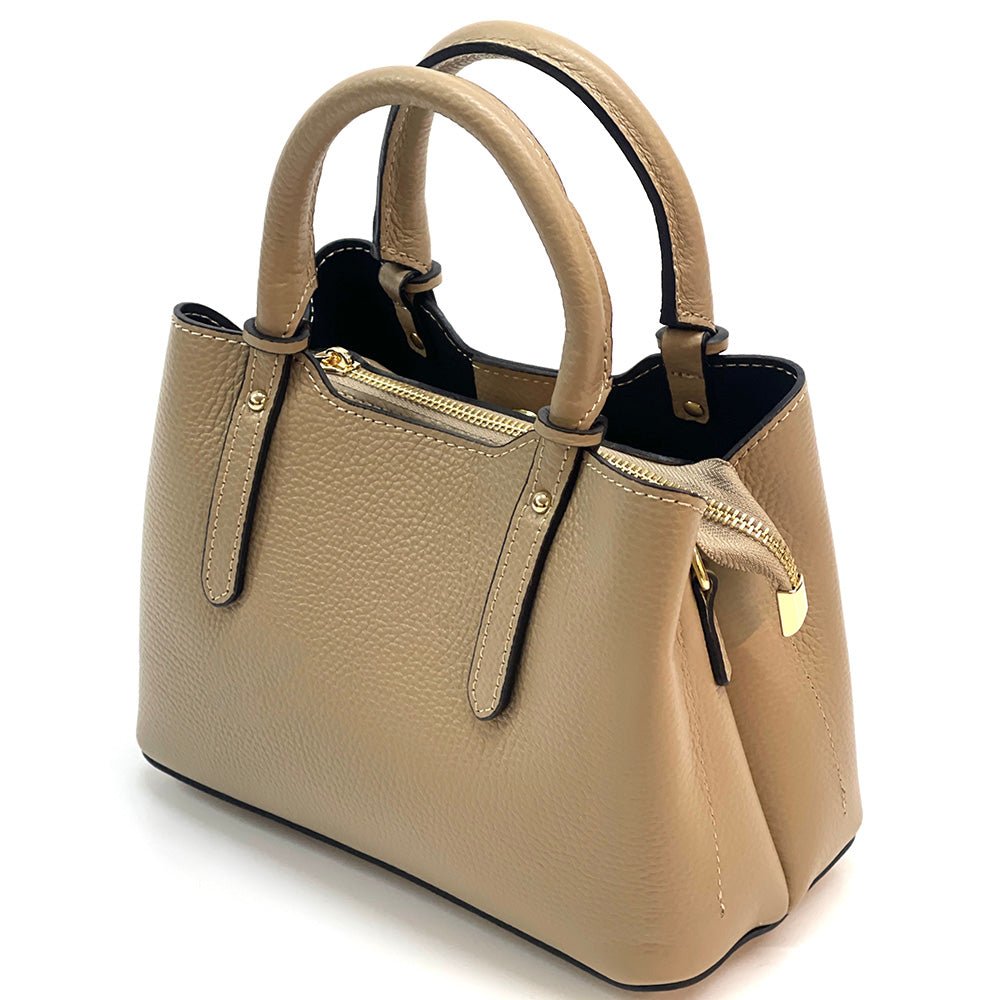 Giuseppina Italian Cowhide Leather Handbag – Chic, Compact & Structured - Leather Italiano